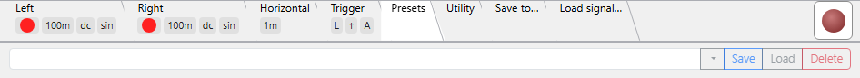 Presets tab